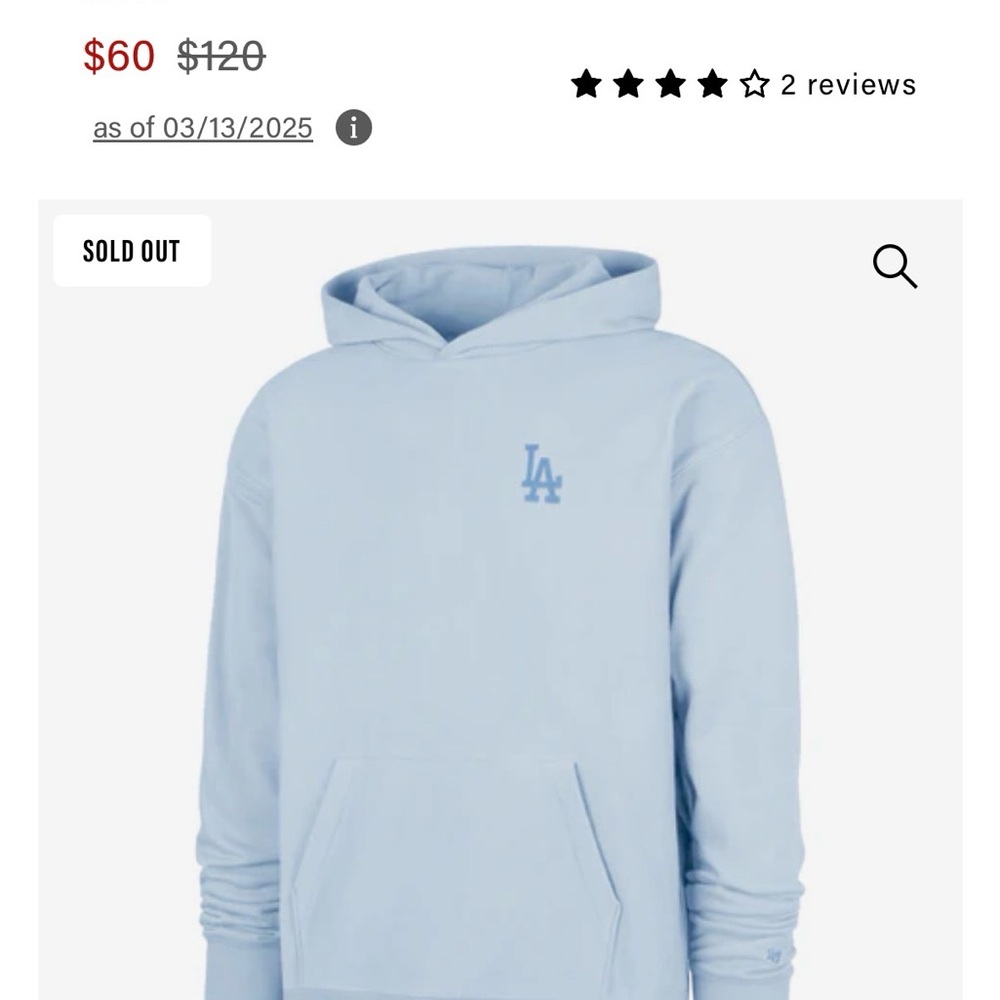 LA Dodgers Mondo Foundation Light Blue Hoodie
